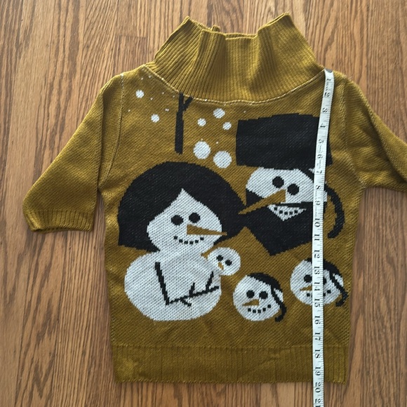 Gelt Fiend Orthodox Snowman and Family Hanukkah Sweater Size Small - Picture 4 of 7